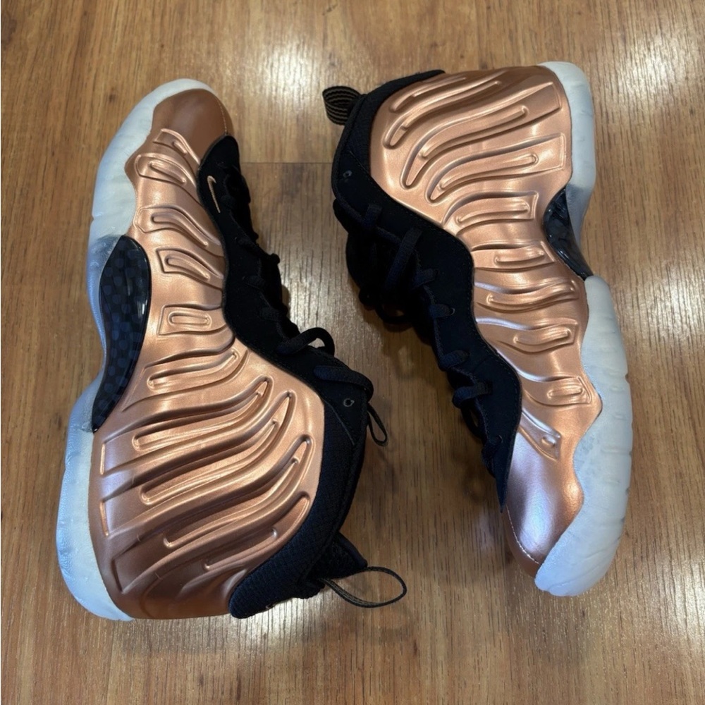 Nike Little Posite One Metallic Copper/Black FZ0990-800‎ GS Boys Size 5.5 Youth - Picture 4 of 7